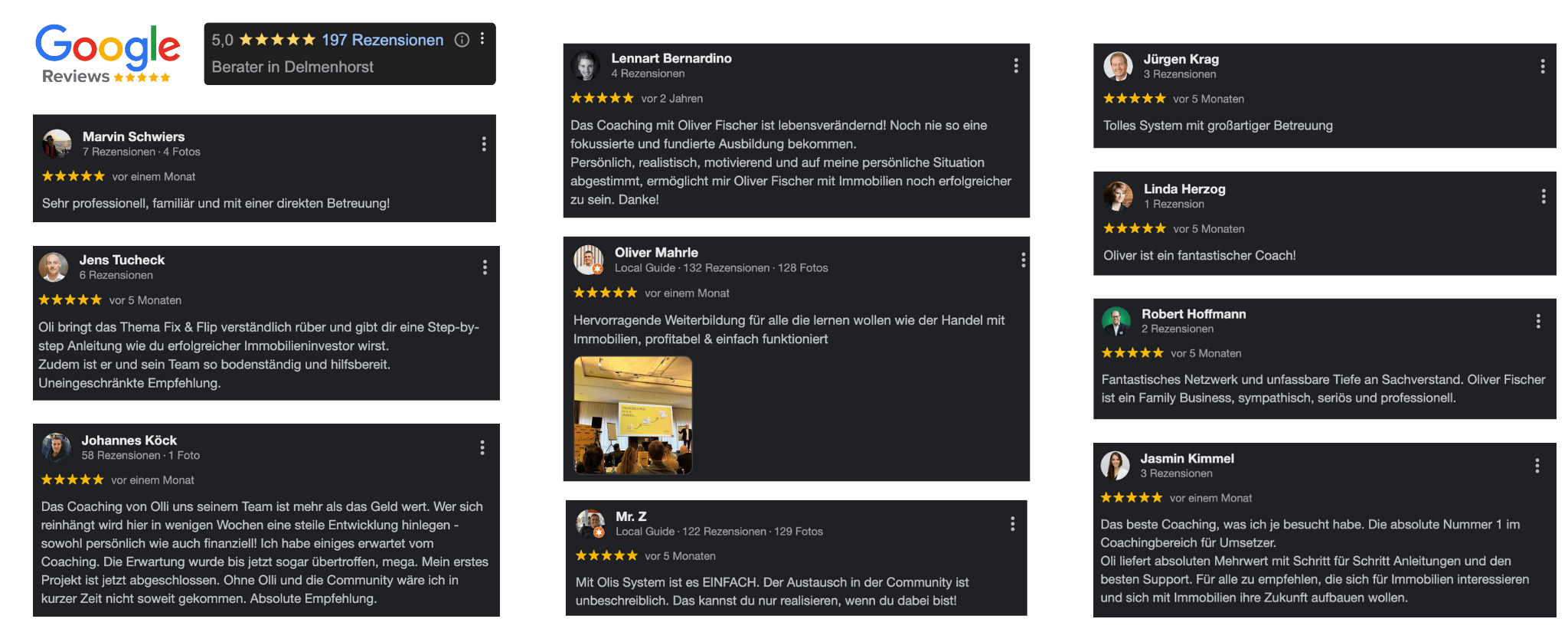 Google Reviews – Oliver Fischer